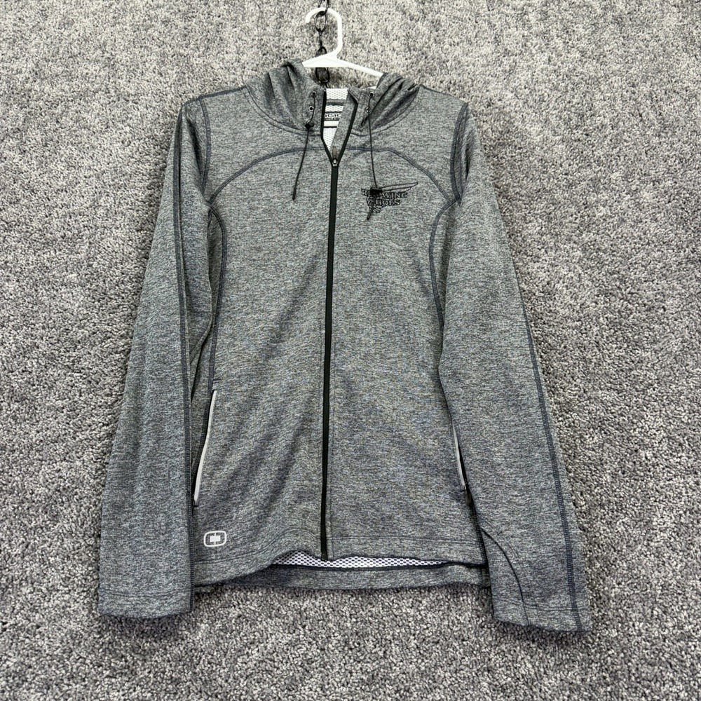 OGIO Sweatshirt Womens XL Gray Red Wing Shoes Full Zip Hoodie